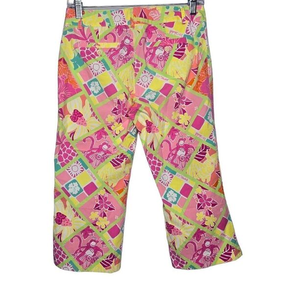 Lilly Pulitzer Vintage Two Pair Pants Size 2 Tropical Print Seashell Monkey - Picture 11 of 12